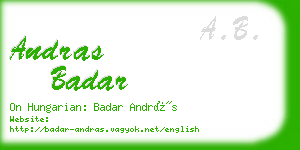 andras badar business card